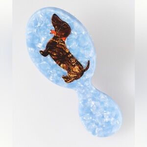 Anthropologie Solar eclipse hand painted compact Dachshund Hair Brush